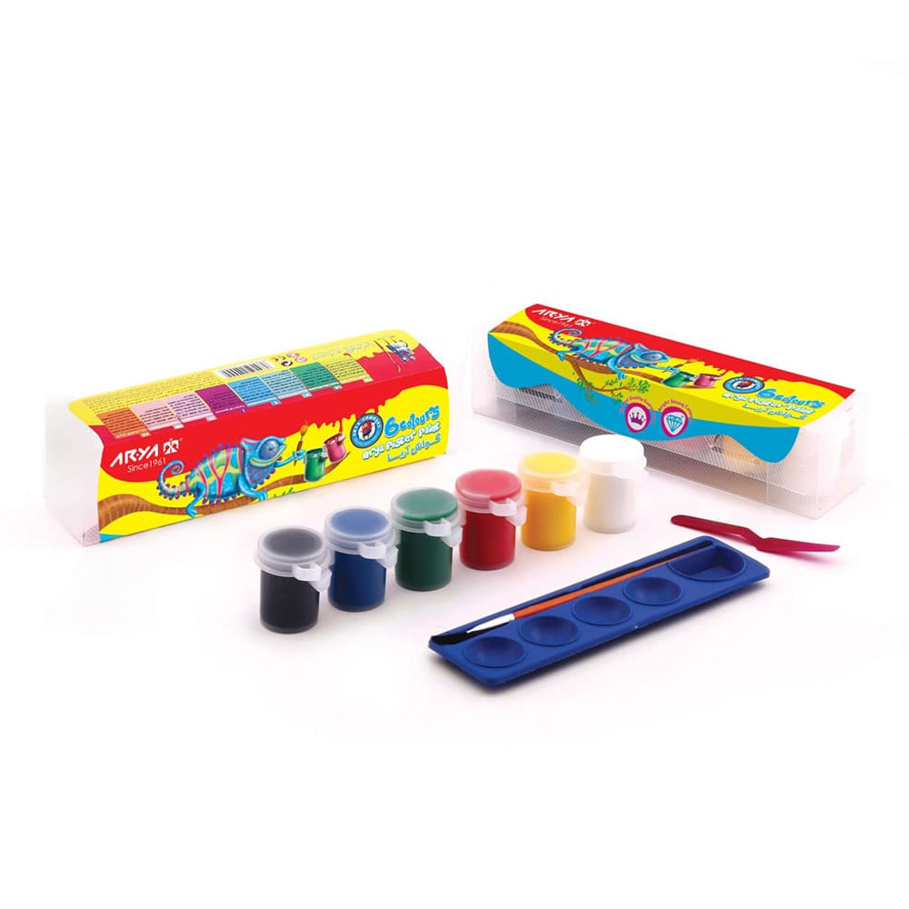 20302012 گواش 6 رنگ آریا مدل 4009 (بزرگ، جعبه طلقی) - Image 1